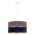 Duolla - Lámpara colgante DUO 1xE27/15W/230V diá. 40 cm azul