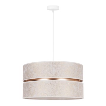 Duolla - Lámpara colgante DUO 1xE27/15W/230V diá. 40 cm blanco/dorado