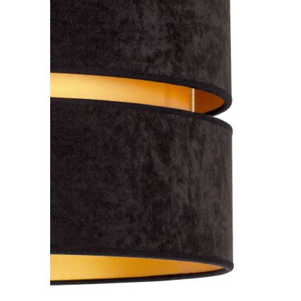 Duolla - Lámpara colgante DUO 1xE27/15W/230V diá. 40 cm negro/dorado