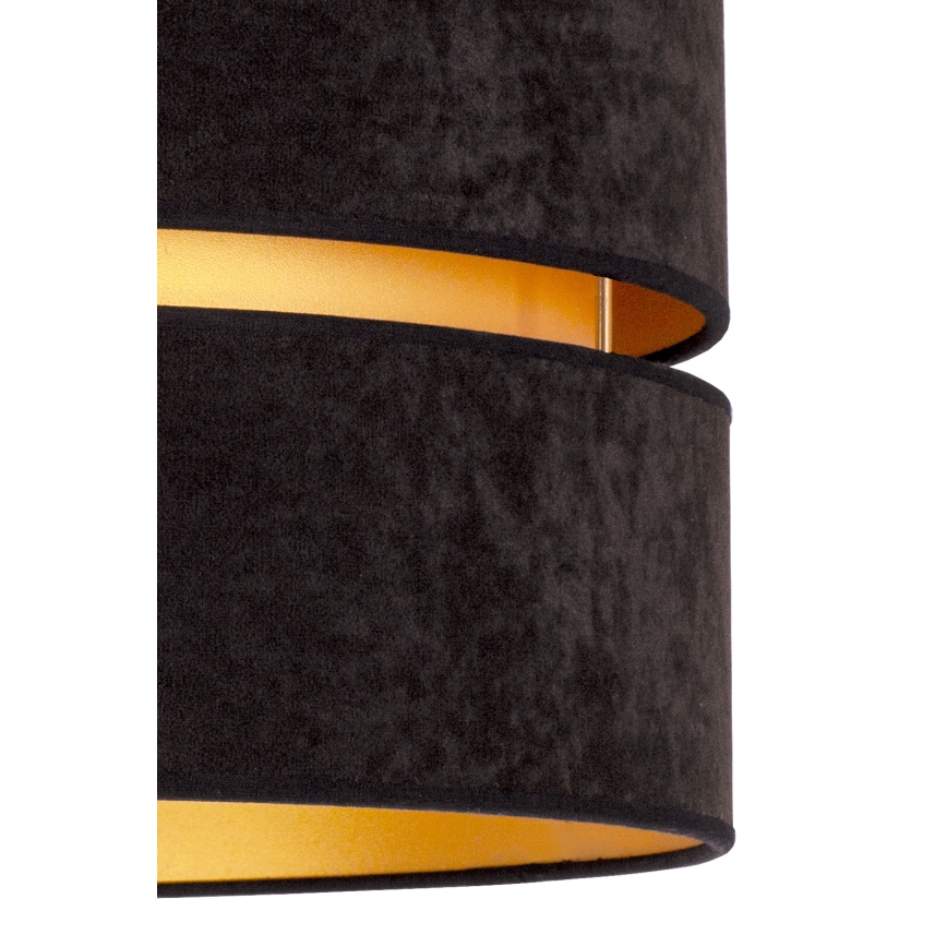 Duolla - Lámpara colgante DUO 1xE27/15W/230V diá. 40 cm negro/dorado