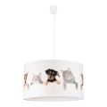 Duolla - Lámpara colgante infantil PRINT M 1xE27/40W/230V diá. 35 cm animales