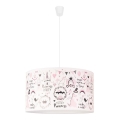 Duolla - Lámpara colgante infantil PRINT M 1xE27/40W/230V diá. 35 cm cuento de hadas