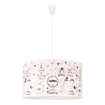 Duolla - Lámpara colgante infantil PRINT M 1xE27/40W/230V diá. 35 cm cuento de hadas