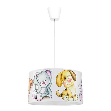 Duolla - Lámpara colgante infantil SWEET BEARS 1xE27/40W/230V diá. 35 cm