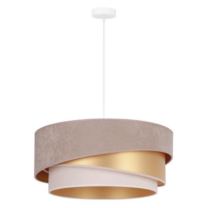 Duolla - Lámpara colgante KOBO 1xE27/15W/230V diá. 45 cm beige/dorado/color crema