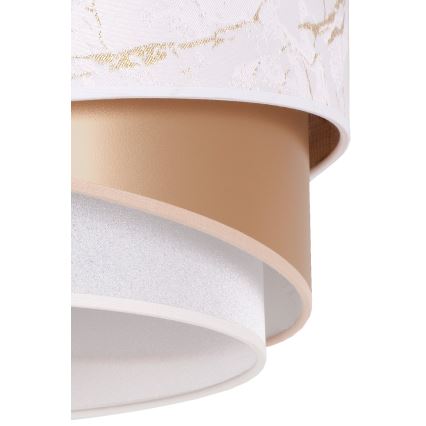 Duolla - Lámpara colgante KOBO 1xE27/15W/230V diá. 45 cm blanco/rosa dorado