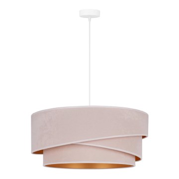 Duolla - Lámpara colgante KOBO 1xE27/15W/230V diá. 45 cm color crema/dorado