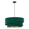 Duolla - Lámpara colgante KOBO 1xE27/15W/230V diá. 45 cm verde/dorado