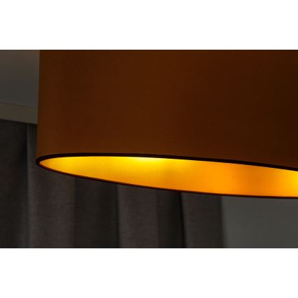 Duolla - Lámpara colgante OVAL VEGAN 1xE27/15W/230V marrón