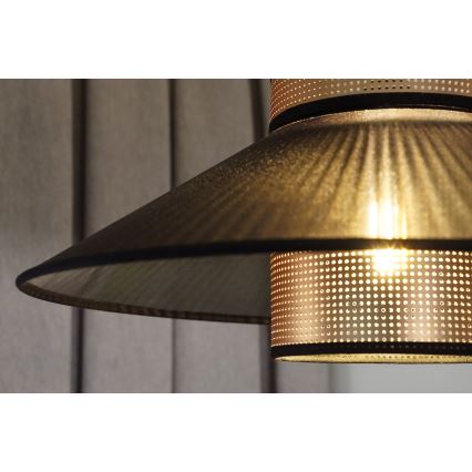 Duolla - Lámpara colgante RIO SHINY 1xE27/15W/230V diá. 45 cm negro/cobre