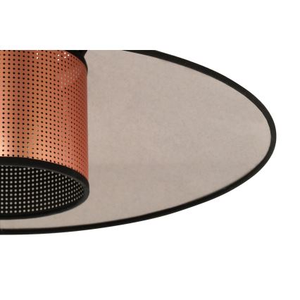 Duolla - Lámpara colgante RIO SHINY 1xE27/15W/230V diá. 45 cm negro/cobre