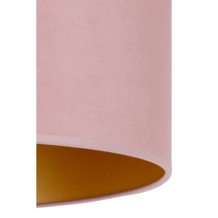 Duolla - Lámpara colgante ROLLER 1xE27/15W/230V diá. 40 cm rosa/dorado