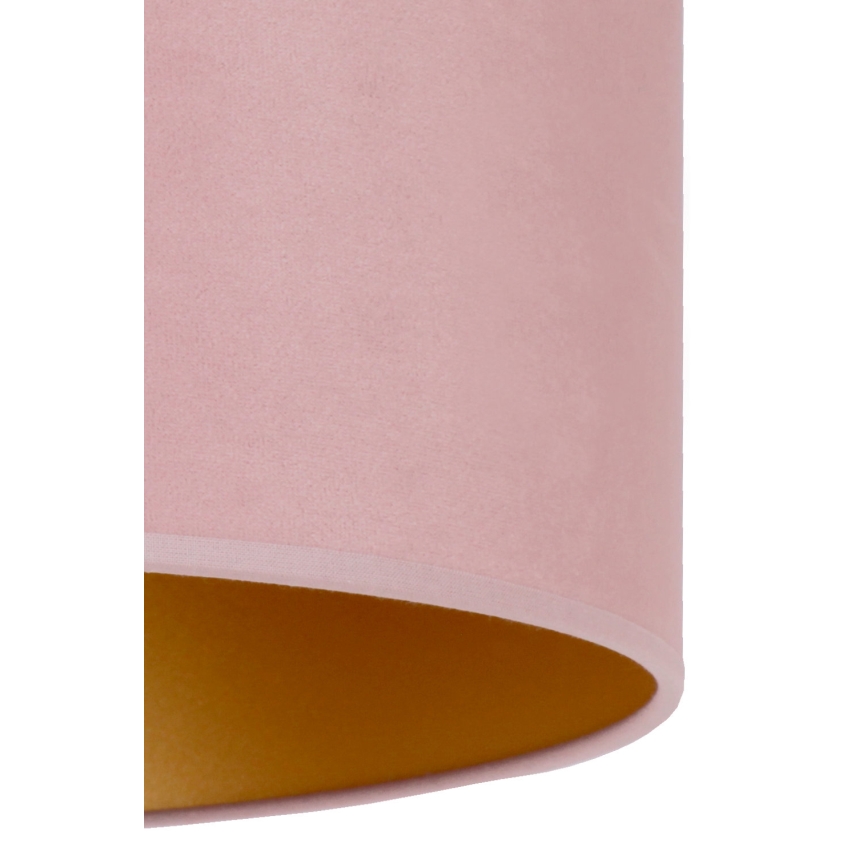 Duolla - Lámpara colgante ROLLER 1xE27/15W/230V diá. 40 cm rosa/dorado