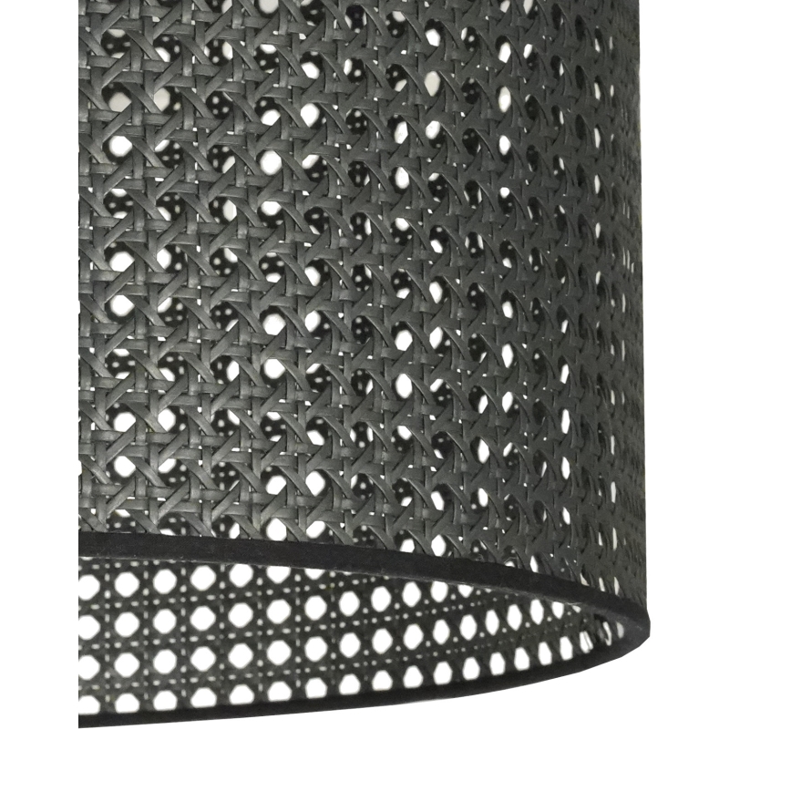 Duolla - Lámpara colgante ROLLER RATTAN 1xE27/15W/230V diá. 45 cm negro