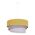 Duolla - Lámpara colgante TRIO 1xE27/15W/230V diá. 45 cm amarillo/gris/blanco