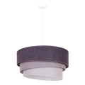 Duolla - Lámpara colgante TRIO 1xE27/15W/230V diá. 45 cm antracita/gris/blanco