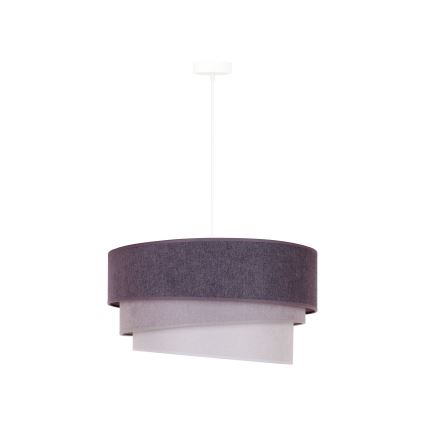 Duolla - Lámpara colgante TRIO 1xE27/15W/230V diá. 45 cm antracita/gris/blanco
