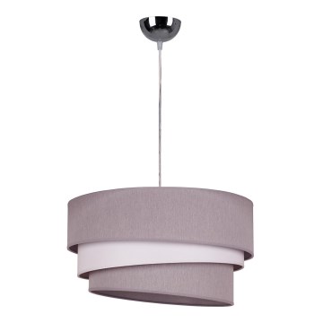 Duolla - Lámpara colgante TRIO 1xE27/40W/230V diá. 45 cm gris/blanco