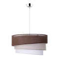 Duolla - Lámpara colgante TRIO 1xE27/40W/230V diá. 45 cm marrón/beige/blanco