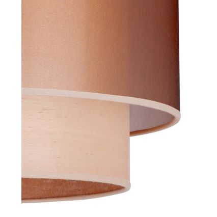 Duolla - Lámpara colgante WOOD BOHO 1xE27/15W/230V diá. 45 cm cobre/beige