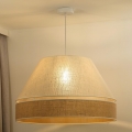 Duolla - Lámpara colgante YUTE AVIGNON 1xE27/15W/230V diá. 60 cm gris/marrón