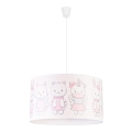 Duolla - Lámpara de araña infantil de cuerda PRINT M 1xE27/40W/230V d. 35 cm animalitos