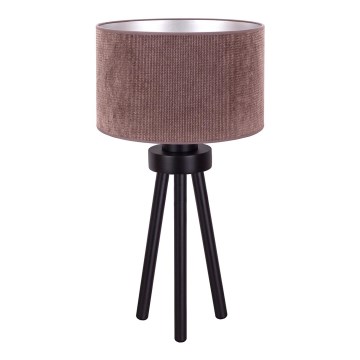 Duolla - Lámpara de mesa LYON 1xE27/15W/230V diá. 30 cm marrón