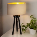 Duolla - Lámpara de mesa OVAL VEGAN 1xE27/15W/230V diá. 30 cm color crema