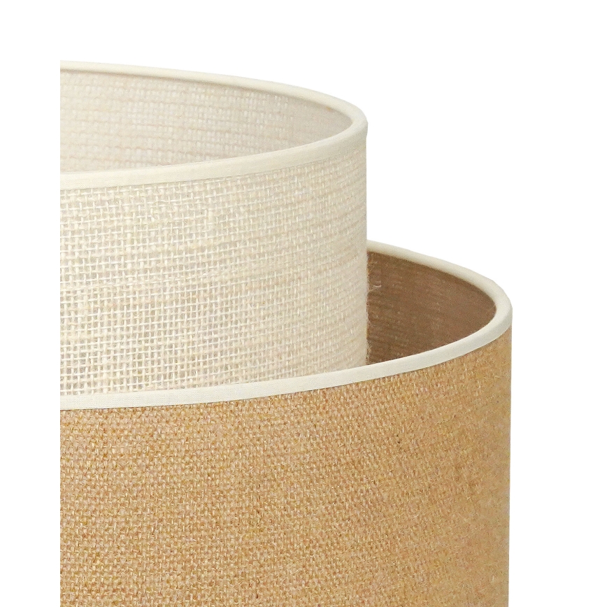 Duolla - Lámpara de mesa YUTE BOHO 1xE27/15W/230V diá. 25 cm marrón/color crema