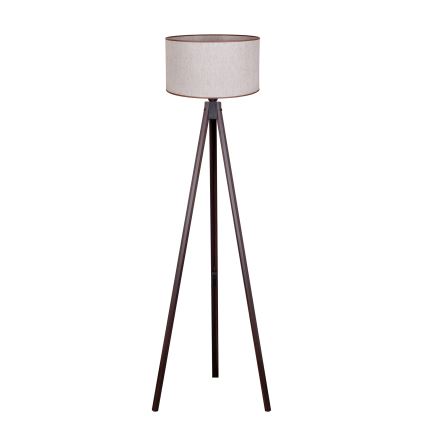 Duolla - Lámpara de pie 1xE27/60W/230V diá. 44 cm beige/wenge