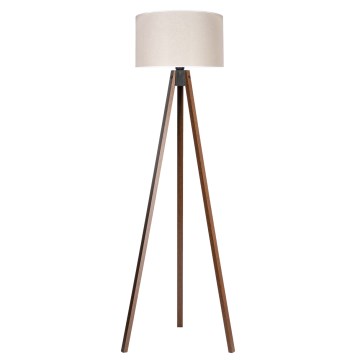 Duolla - Lámpara de pie 1xE27/60W/230V diá. 44 cm color crema/wenge