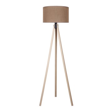 Duolla - Lámpara de pie 1xE27/60W/230V diá. 44 cm marrón/beige