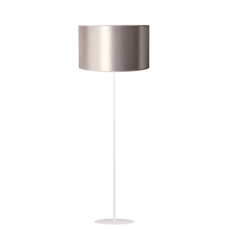 Duolla - Lámpara de pie CANNES 1xE27/15W/230V diá. 45 cm plata/blanco
