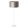 Duolla - Lámpara de pie CANNES 1xE27/15W/230V diá. 45 cm plata/cobre/blanco