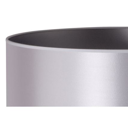 Duolla - Lámpara de pie CANNES 1xE27/15W/230V Ø 45 cm plata/blanco