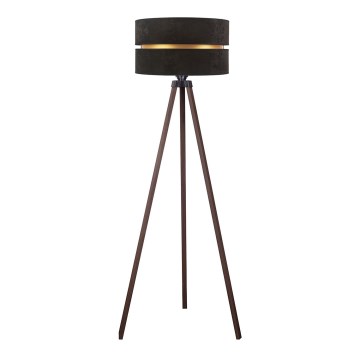 Duolla - Lámpara de pie DUO 1xE27/60W/230V diá. 44 cm negro/marrón