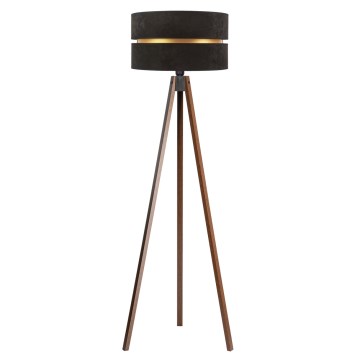 Duolla - Lámpara de pie DUO 1xE27/60W/230V diá. 44 cm negro/wenge