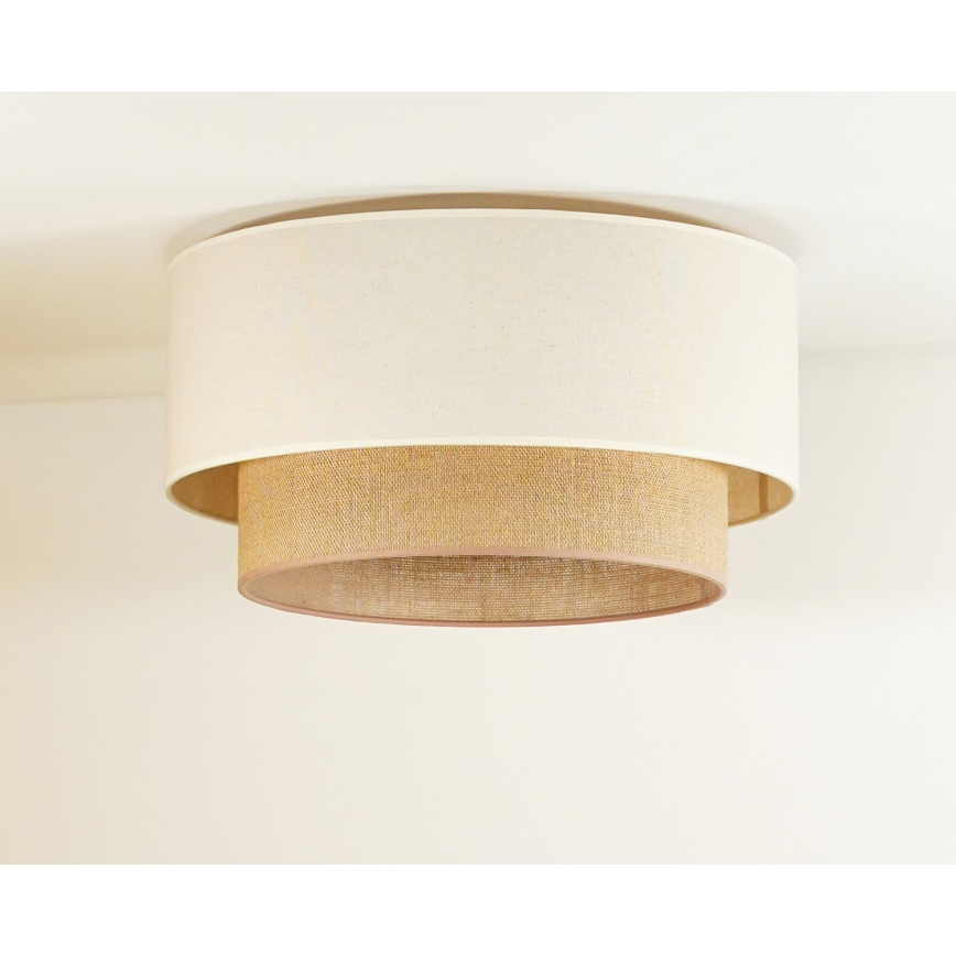 Duolla - Lámpara de techo BOHO 1xE27/15W/230V Ø 45 cm beige/marrón