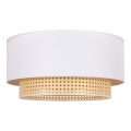 Duolla - Lámpara de techo BOHO 3xE27/15W/230V Ø 60 cm crema/rattán