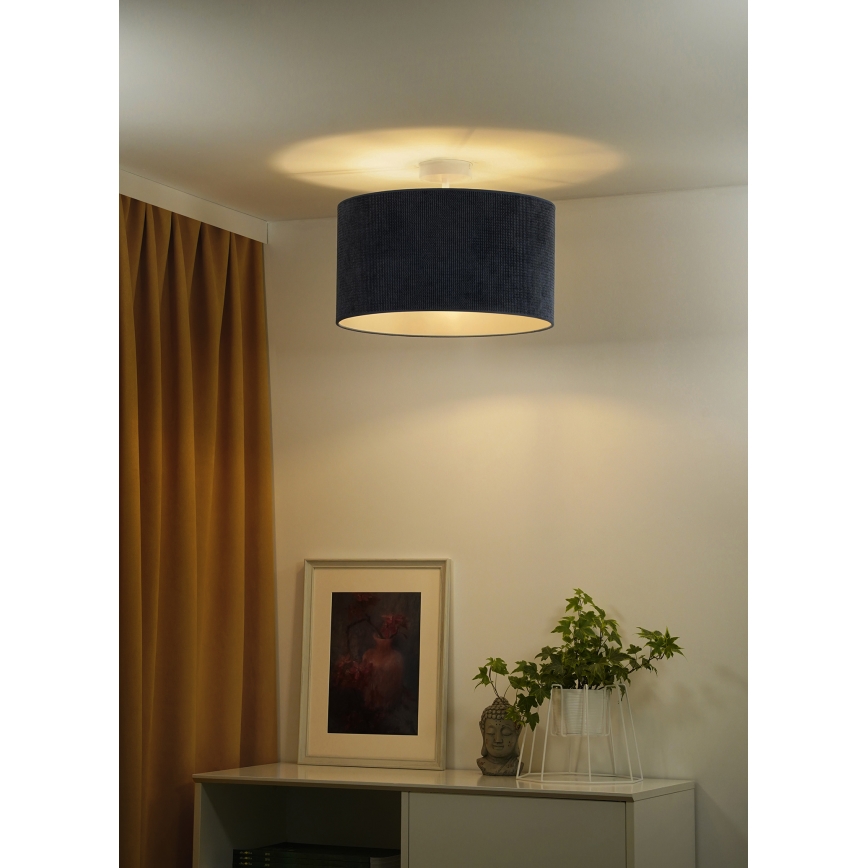 Duolla - Lámpara de techo CORDUROY 1xE27/15W/230V diá. 40 cm azul oscuro
