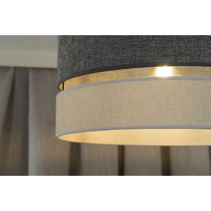 Duolla - Lámpara de techo DOUBLE 1xE27/15W/230V diá. 40 cm gris