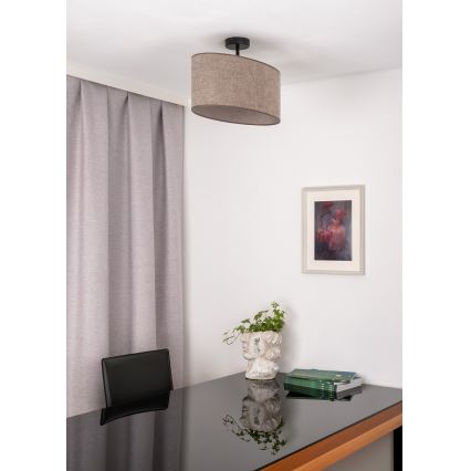 Duolla - Lámpara de techo OVAL 1xE27/15W/230V marrón