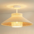 Duolla - Lámpara de techo RIO RATTAN 1xE27/15W/230V diá. 45 cm beige/ratán