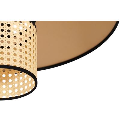 Duolla - Lámpara de techo TOKYO RATTAN 1xE27/15W/230V diá. 50 cm dorado/ratán