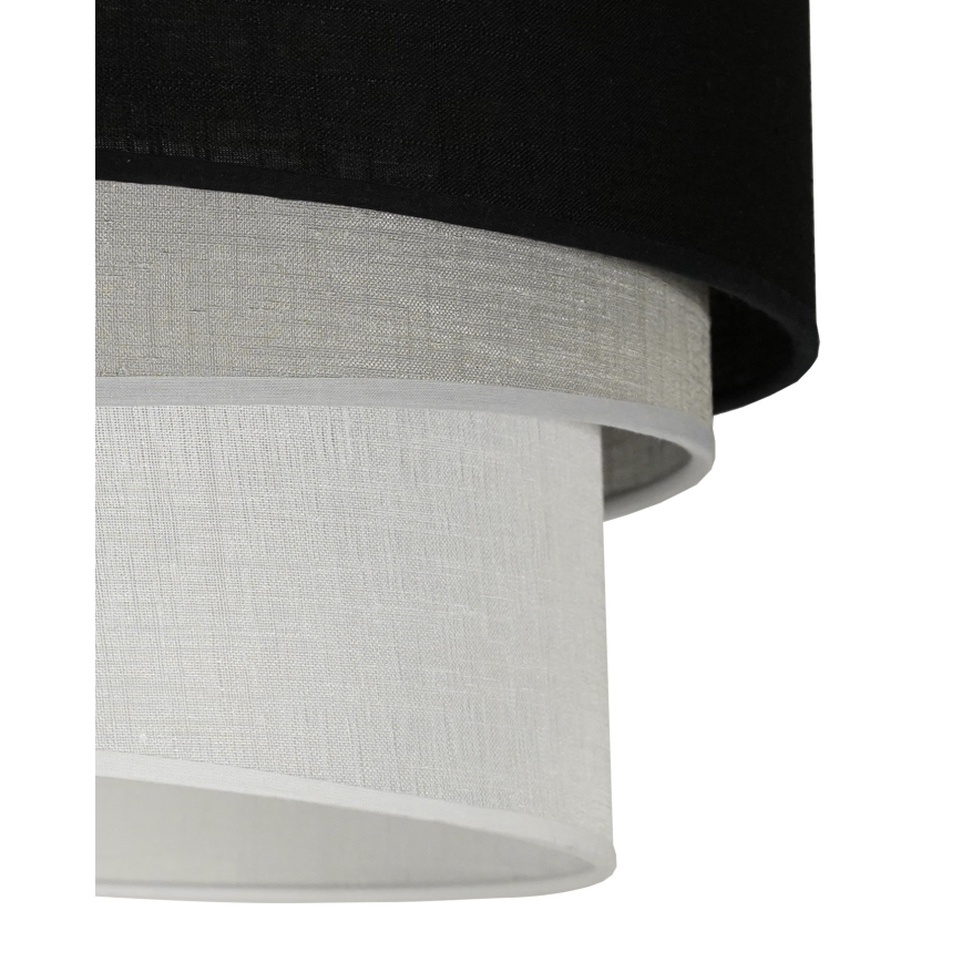 Duolla - Lámpara de techo TRIO 1xE27/15W/230V diá. 45 cm negro/gris/blanco