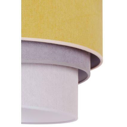 Duolla - Lámpara de techo TRIO 1xE27/15W/230V Ø 45 cm amarillo/gris/blanco