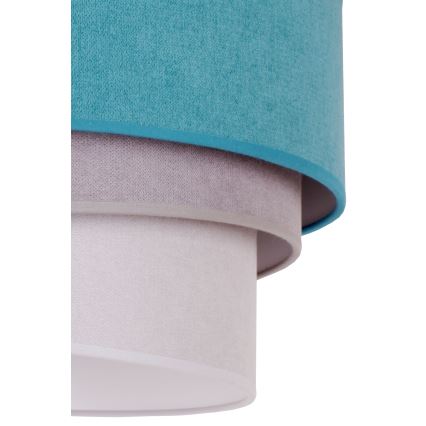 Duolla - Lámpara de techo TRIO 1xE27/15W/230V Ø 45 cm turquesa/gris/blanco