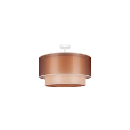 Duolla - Lámpara de techo WOOD BOHO 1xE27/15W/230V diá. 45 cm cobre/beige