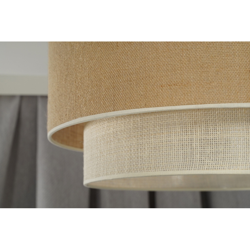 Duolla - Lámpara de techo YUTE BOHO 1xE27/15W/230V diá. 45 cm marrón/color crema