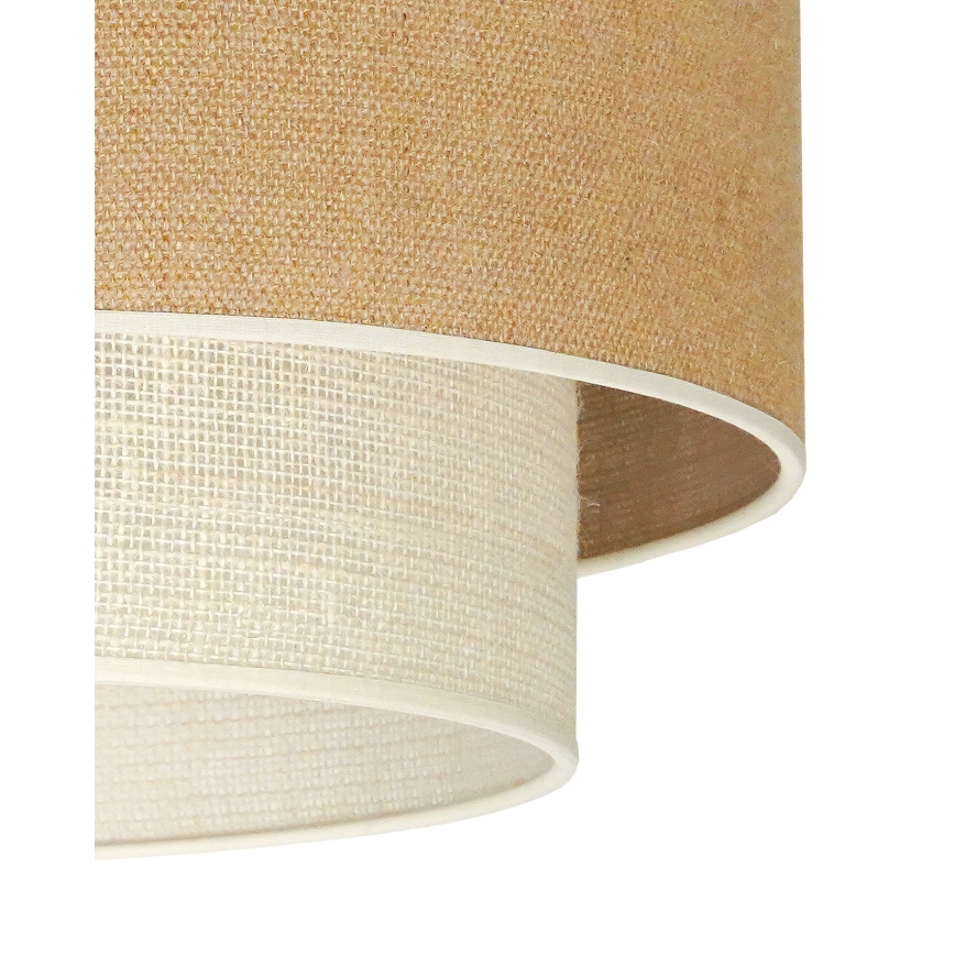 Duolla - Lámpara de techo YUTE BOHO 1xE27/15W/230V diá. 45 cm marrón/color crema